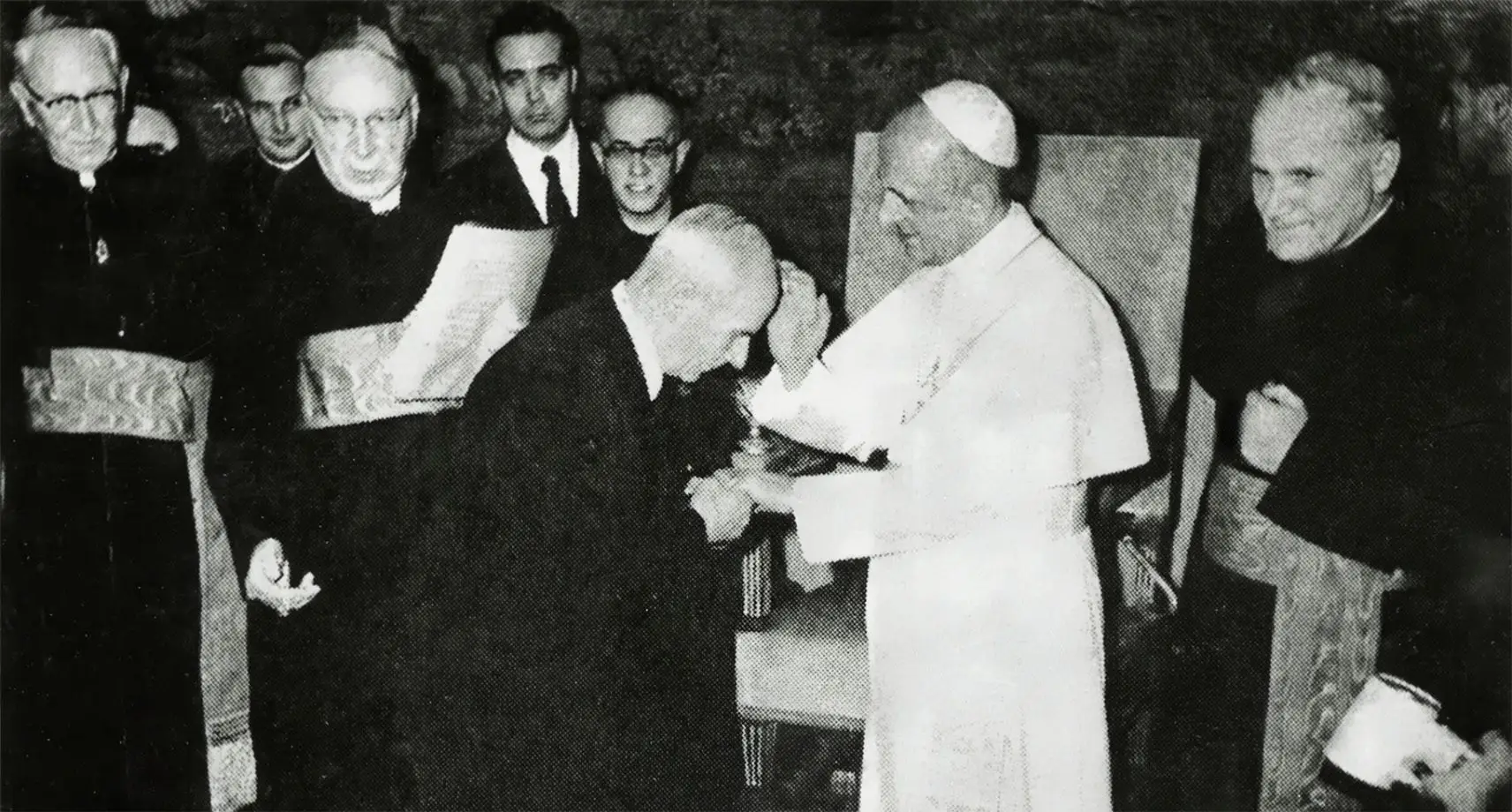 Franciszek Gajowniczek podczas beatyfikacji św. Maksymiliana Kolbego w Watykanie