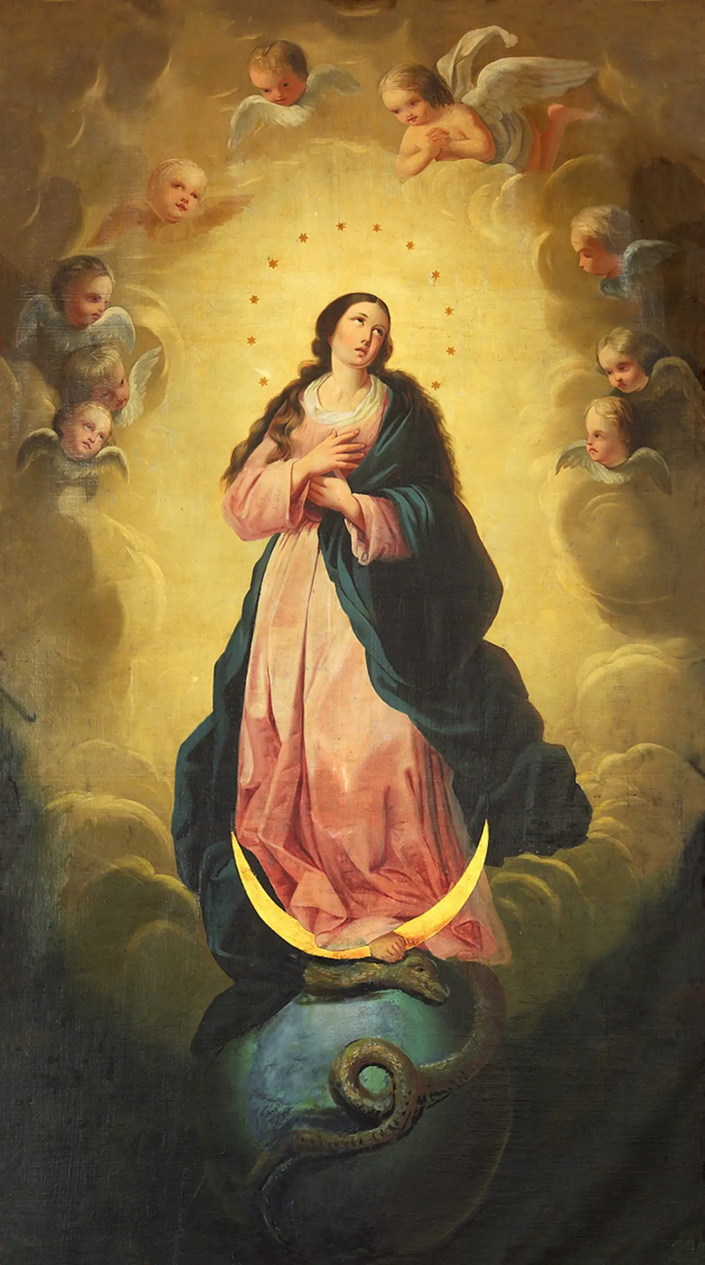 Obraz Matki Bożej Niepokalanej w kościele w Harmężach – z franciszkańskiego kościoła we Lwowie